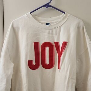 Adult Joy Sweatshirt - White and Red